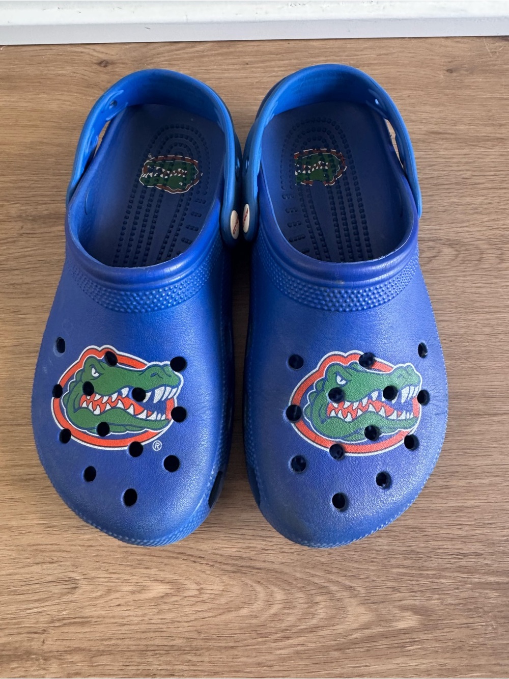 CROCS Blue Slip-On with Florida Gator Graphic M7/W9